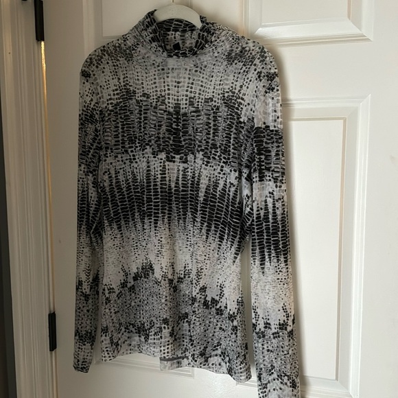 White House Black Market Tops - WHBM Sheer Python  Mockneck size L